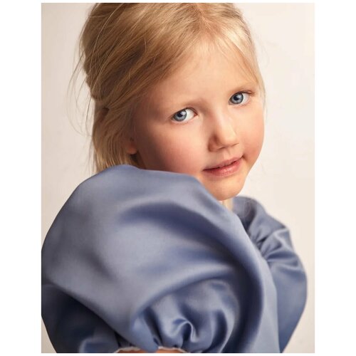 фото Платье-пачка krolly, нарядное, однотонное, размер 140-146, синий, голубой