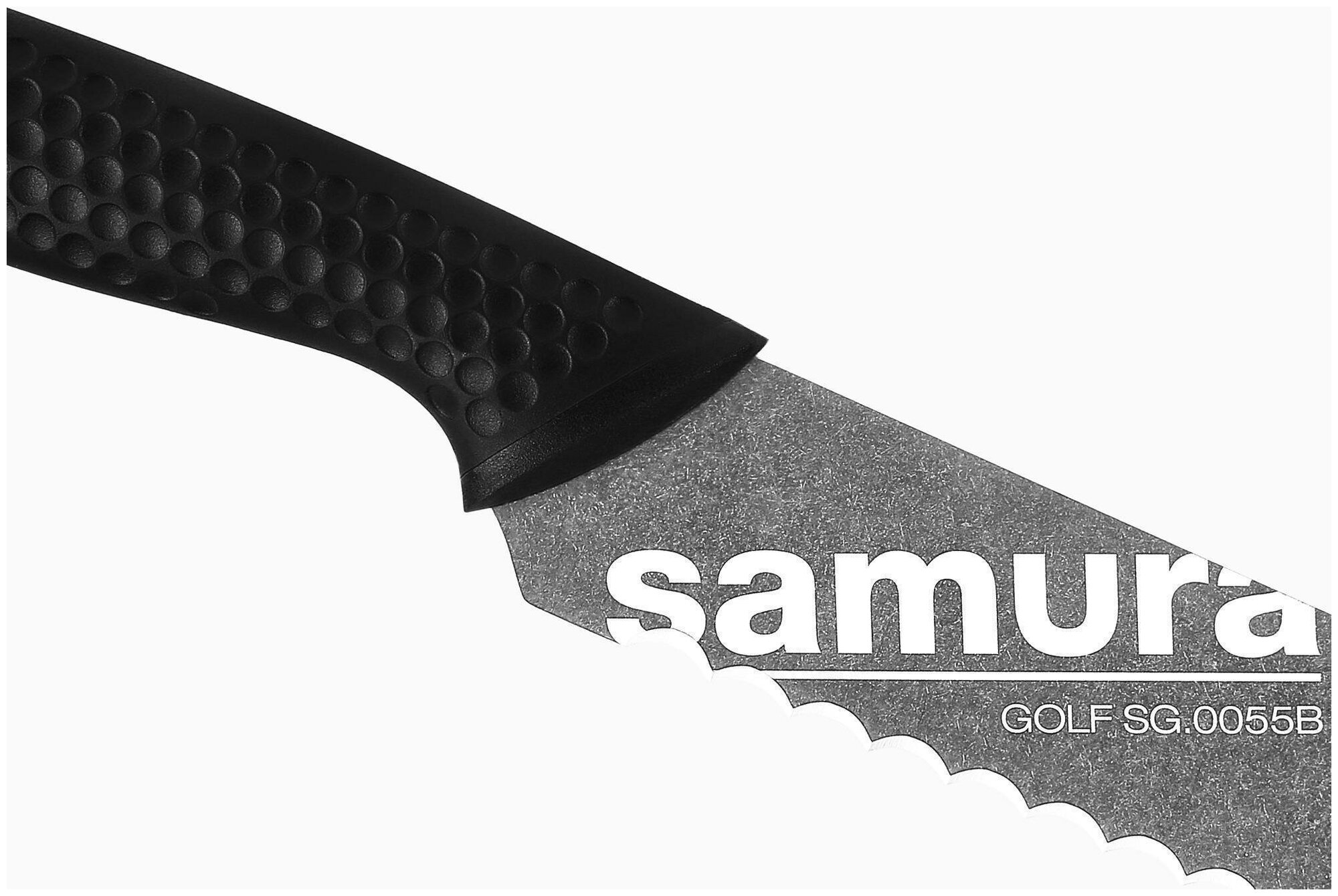 Нож кухонный для хлеба Samura GOLF Stonewash SG-0055B/K, 23см