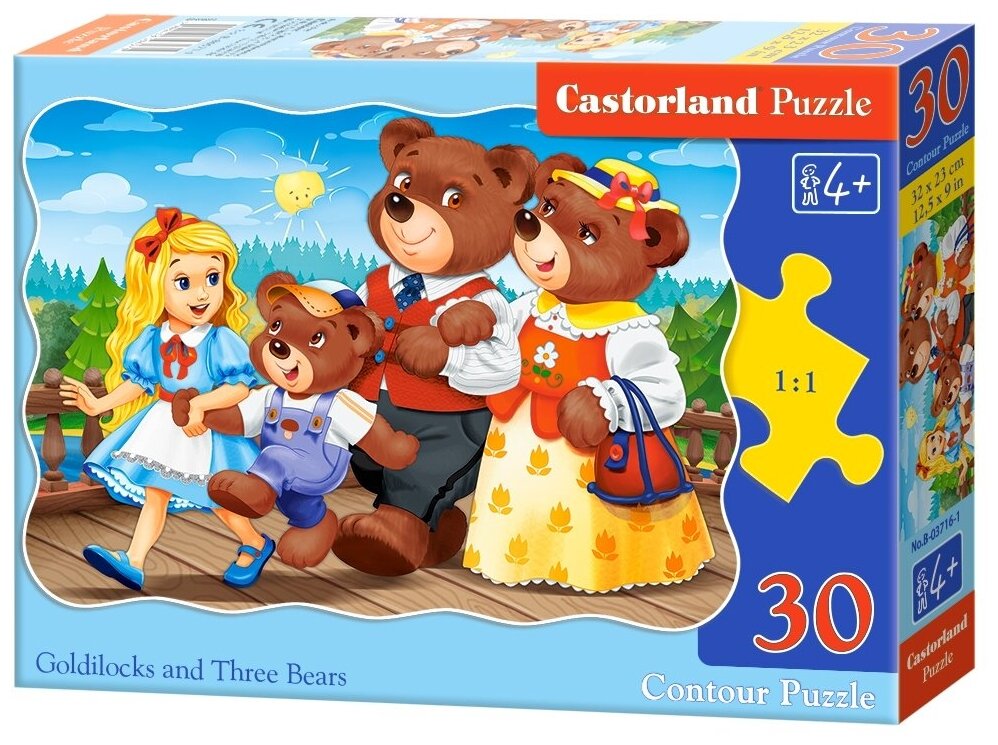 Конструктор (901939) Принцесса и принц + набор пазлов машинки 4+ Castorland на 30 деталей (B-030716.B-03723.B-03501))