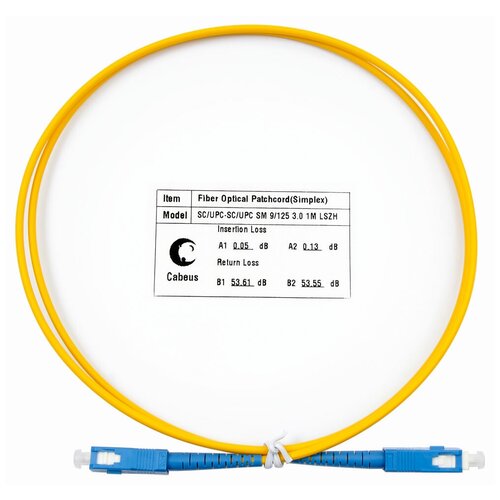 Оптический патч-корд SC-SC Cabeus FOP(s)-9-SC-SC-1m 9/125 1 метр