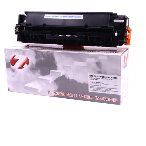 cf381a ce411a canon cartridge 718c 7q seven quality совместимый голубой картридж для hp laserjet Лазерный картридж 7Q CE411A, CF381A, CC531A, 718C для HP CLJ M351 и Canon LBP7200 (Голубой, 2800 стр.), универсальный