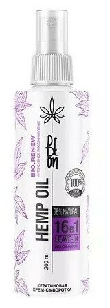фото Кератиновая крем-сыворотка 16 в 1 BeOn Hemp Oil "Интенсивное восстановление" 200 мл.