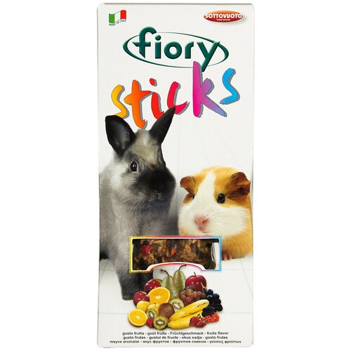 Fiory Sticks Палочки для кроликов и морских свинок с фруктами 2 шт. по 50 гр, 100 гр.