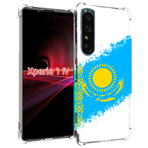 Чехол MyPads флаг Казахстана для Sony Xperia 1 IV задняя-панель-накладка-бампер