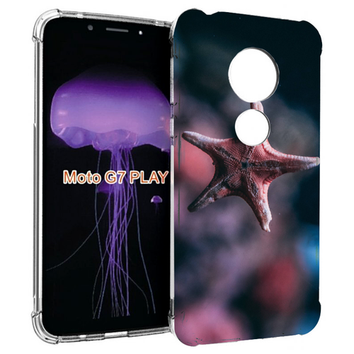 Чехол MyPads морская-звезда---starfish для Motorola Moto G7 Play задняя-панель-накладка-бампер чехол mypads морская звезда starfish для honor play 30 задняя панель накладка бампер