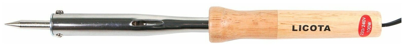 Паяльник с деревянной ручкой, 100 Вт, 220 В, AET-6006FD - фотография № 1