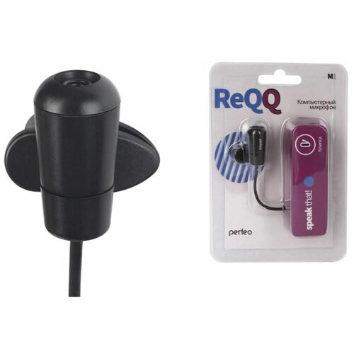 Микрофон-клипса компьютерный Perfeo M-1 черный кабель 18 м разъём 35 мм PF_A4423 34300₽