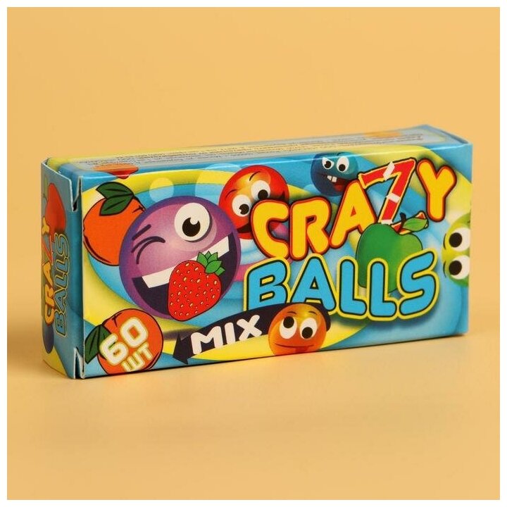 Драже разноцветное Crazy balls Mix, 60 шт. - фотография № 1