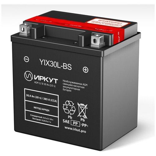 Мото аккумулятор иркут YIX30L-BS