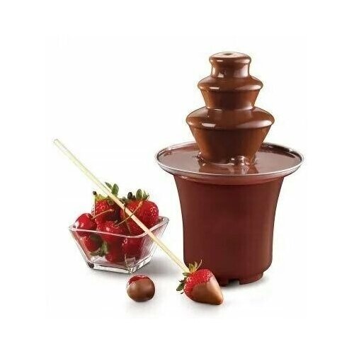 Шоколадный фонтан фондю Chocolate Fondue Fountain Mini 21 см.