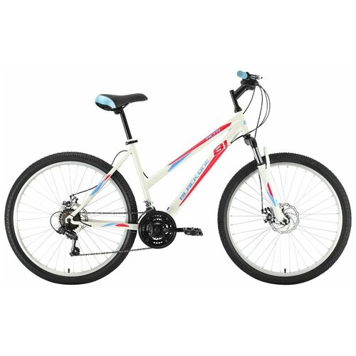 Женский горный велосипед с колесами 26 Black One Alta 26 D белый / розовый/ голубой рама 16, 21 скорость