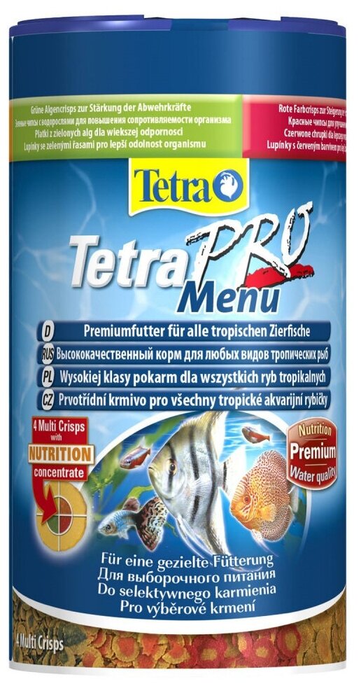 Корм из 4-х видов чипсов TETRA Pro Menu 250 мл - фотография № 4