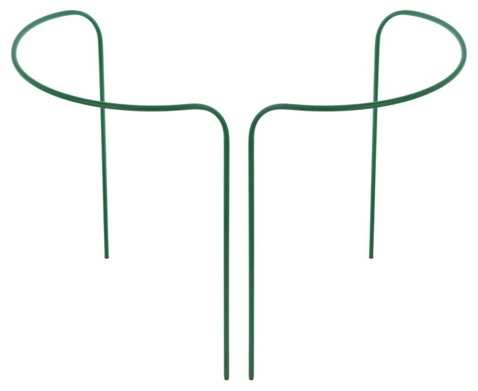 Кустодержатель d=80 см, h=60 см, ножка d=1 см, металл, зеленый (набор 2 шт) 4717933 - фотография № 1