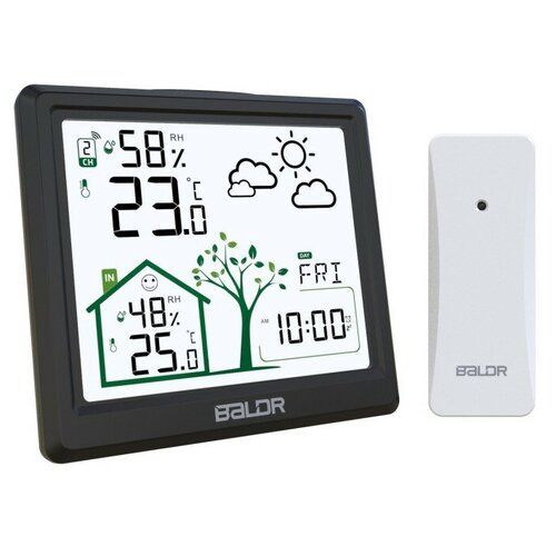 BALDR B0389WST2H2-BLACK Беспроводная метеостанция BALDR B0389WST2H2-V1 цвет черный 341100₽