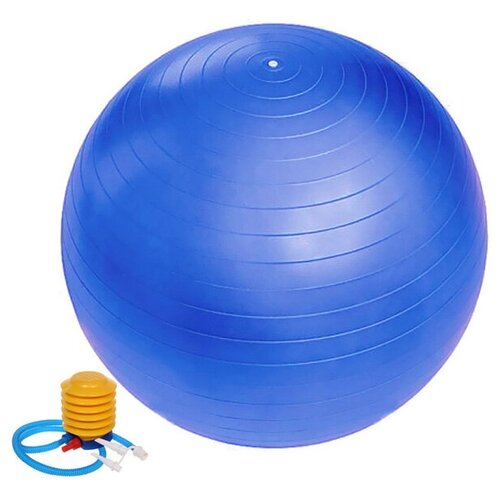 Мяч для фитнеса Sportage 65 см 800гр с насосом, голубой фитбол sportage 65 см 800гр с насосом розовый фуксия