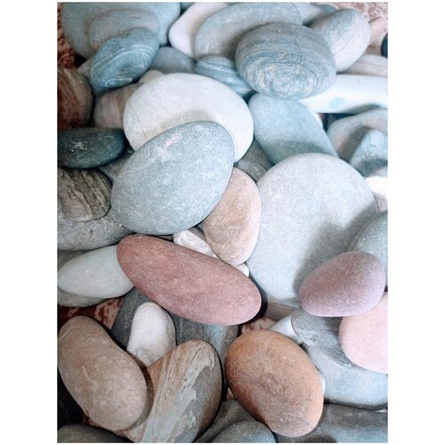 Камень морской / галька / микс / ассорти / валун / черноморская галька /натуральный камень