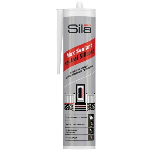 Sila герметик бесцв силиконовый нейтральный PRO Max Sealant Neutral Silicone 280 мл SSNECL0290 герметик sila pro max sealant neutral silicone силиконовый нейтральный 290 мл белый