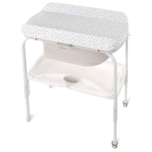 Пеленальный столик JANE с матрасиком и ванной Flip, Glitter