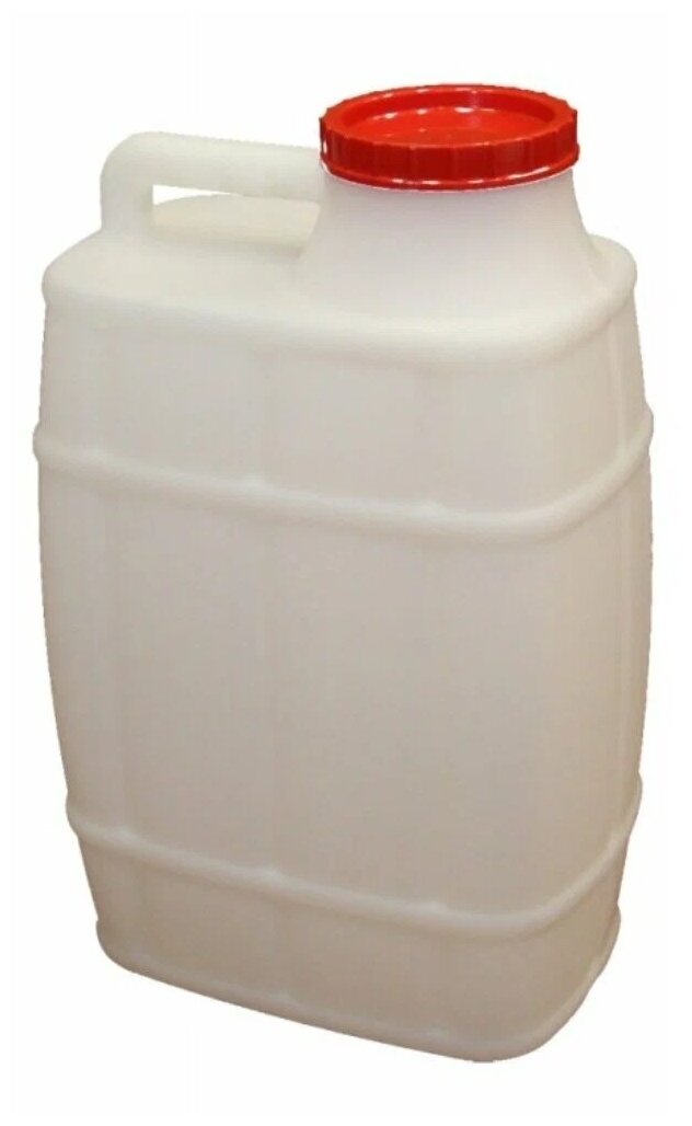 Канистра "Бочонок" 20 л, пищевой пластик, для транспортировки и хранения воды и других жидкостей, широкое горлышко, крышка, М971 - фотография № 4