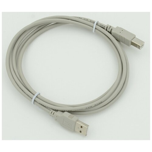 Кабель USB A(m) USB B(m) 1.8м (218998) серый (упак:1шт) кабель usb supra usb 2 0 a b 1 m