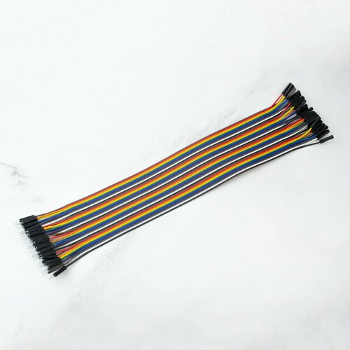 Соединительный провод с разъемами папа-мама провода - перемычки Dupont 40 шт 30 см 575₽