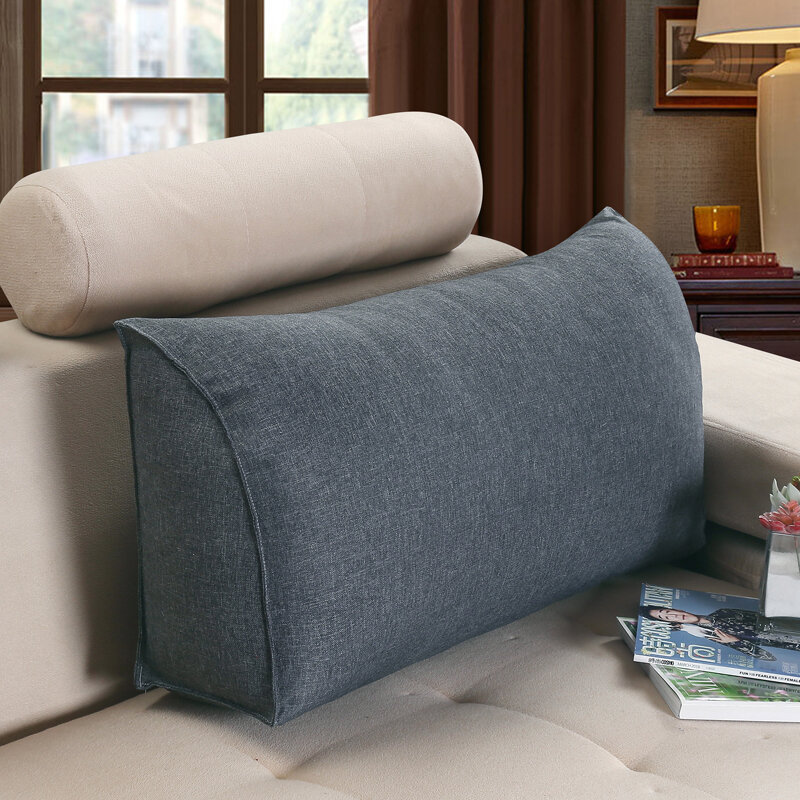 фото Подушка для дивана, 70 см x 35 см x 17 см, темно-серая