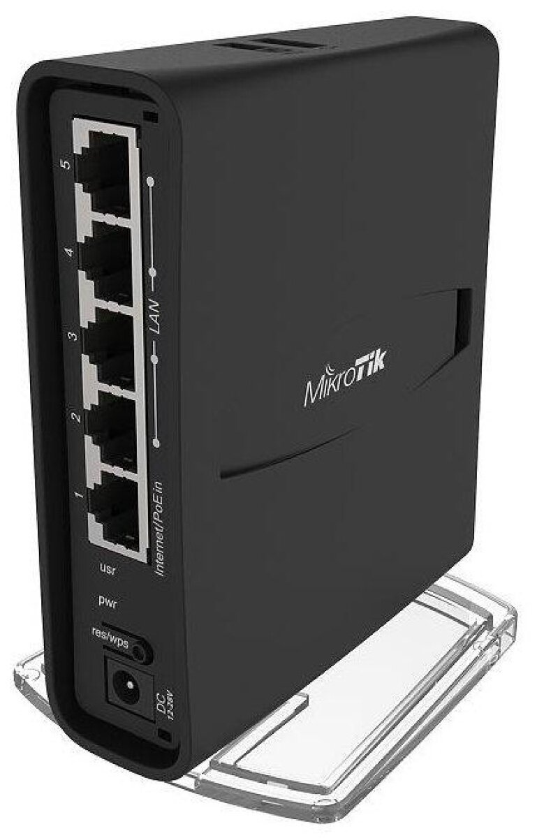 Маршрутизатор беспроводной MikroTik hAP ac2 черный (rbd52g-5hacd2hnd-tc)