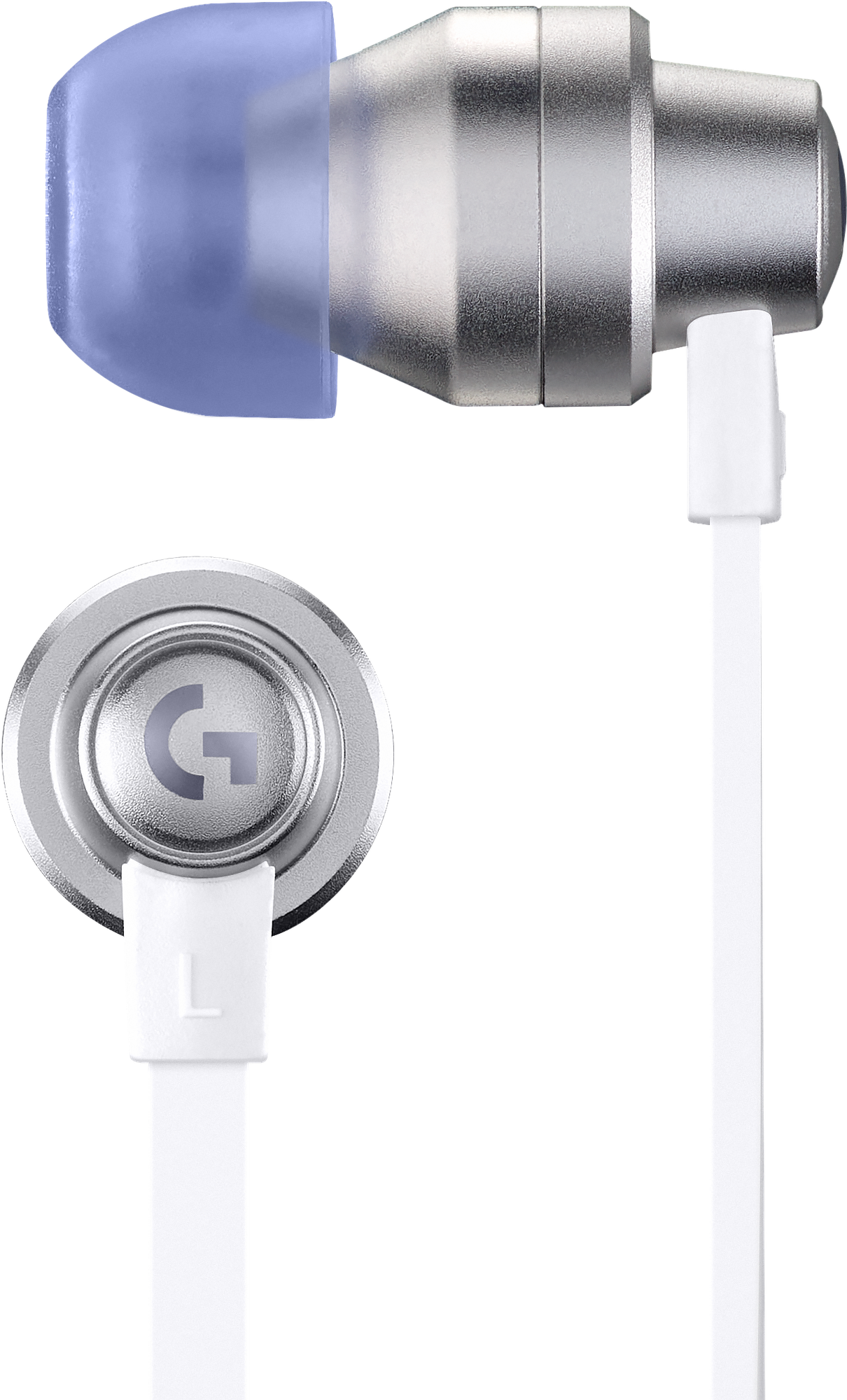 Наушники с микрофоном Logitech G333 белый/серебристый 1.2м вкладыши в ушной раковине (981-000930)