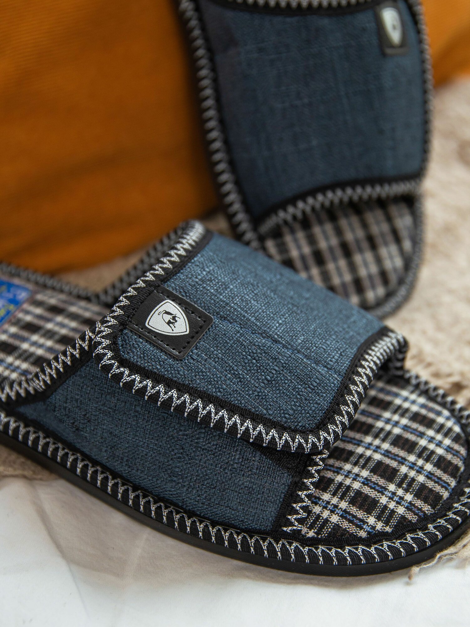 Тапочки Smile of Mister, размер 40-41, темно-синий — фото 1