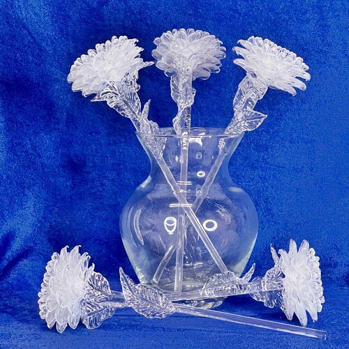 Цветы Хризантемы из горного хрусталя 5 штук 5999₽