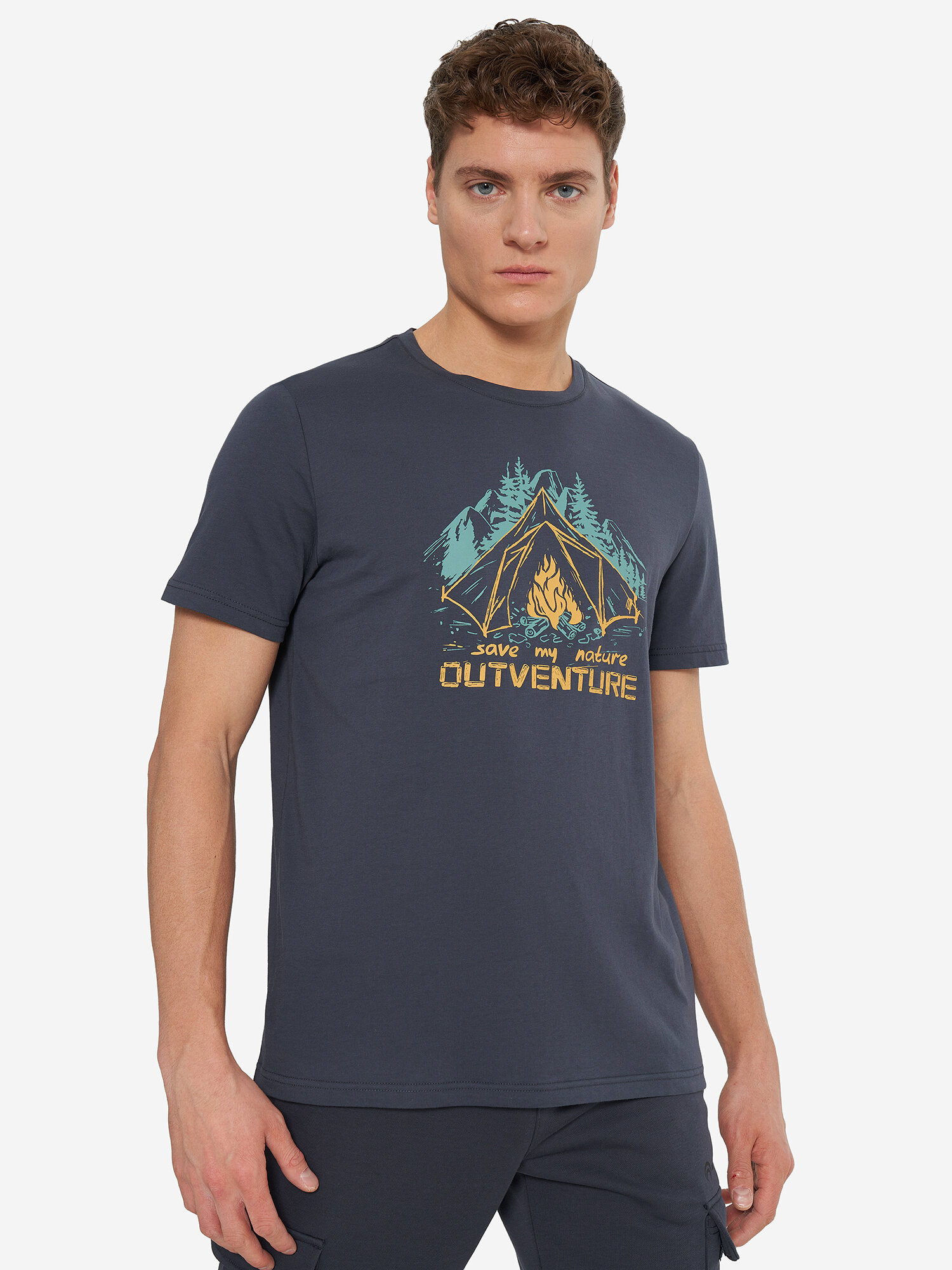 Футболка OUTVENTURE, размер 54, темно-синий — фото 1