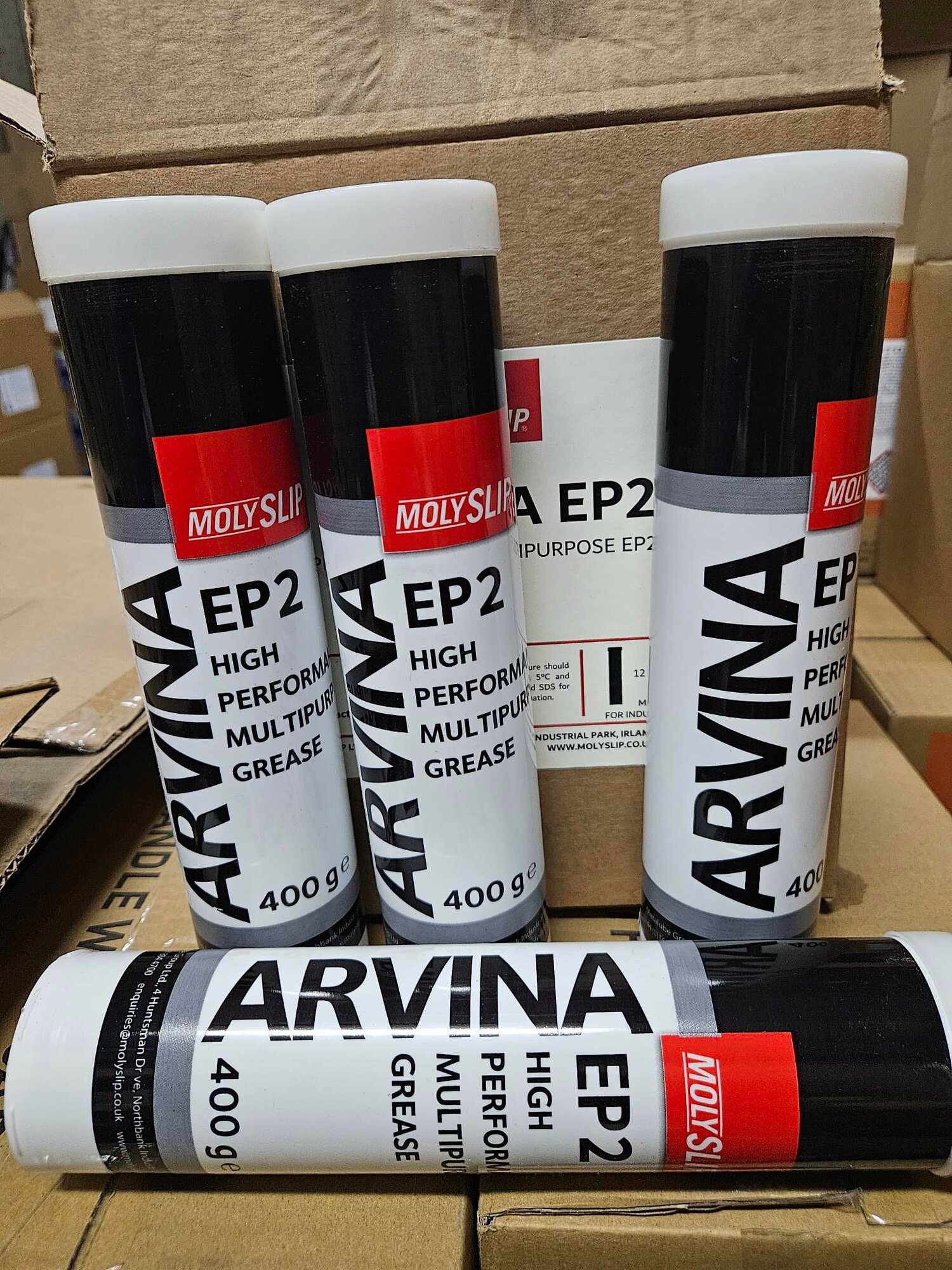 Смазка MOLYSLIP ARVINA EP2, для подшипников, многоцелевая, противоизносная, защита от коррозии
