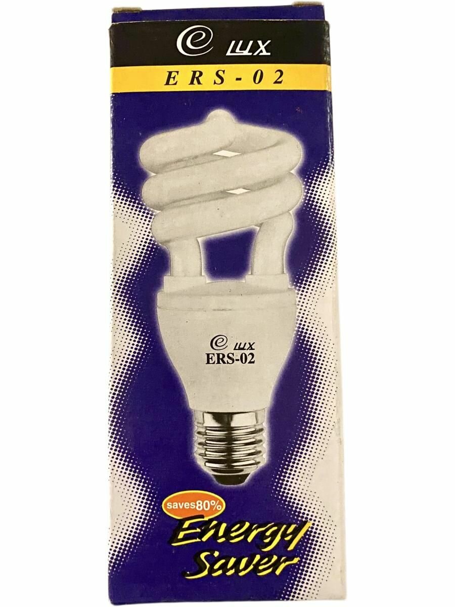 Lux ERS-02 Лампочка E27 26w 220v energy saver цвет красный лиминесцентная