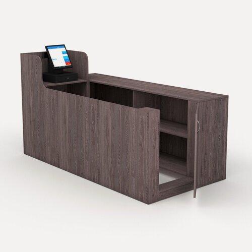 Изображение товара Кассовый стол "лента" №2 правый, Ясень Анкор темный - U31105. Производитель товара - компания Westcom.