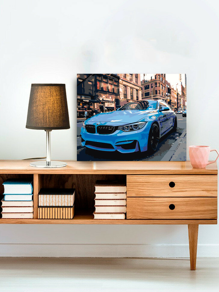 Картина по номерам "Синий BMW" — фото 1