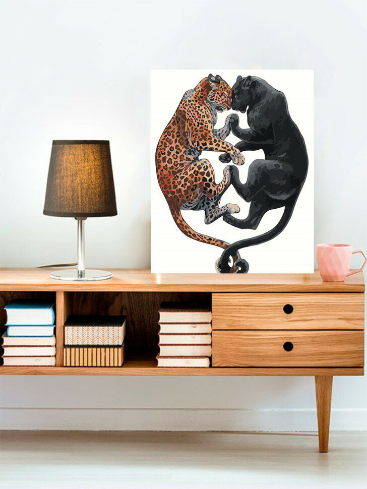 Картина по номерам "Леопард и пантера" — фото 1