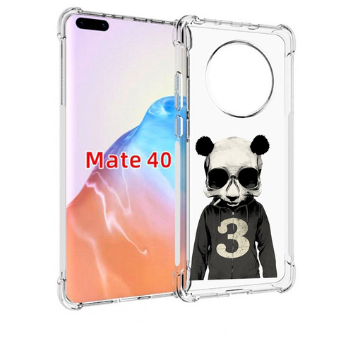 Чехол MyPads Панда-в-костюме для Huawei Mate 40 / Mate 40E задняя-панель-накладка-бампер