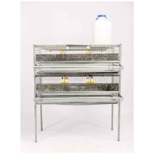 Клетка на FERMAMARKET для перепелов большой фермер на 100 голов /с железным каркасом /с яицосборником/с бочком