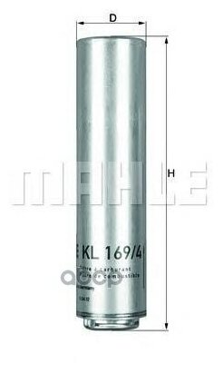 Фильтр Топливный Bmw Diesel 02- Mahle/Knecht арт. KL169/4D