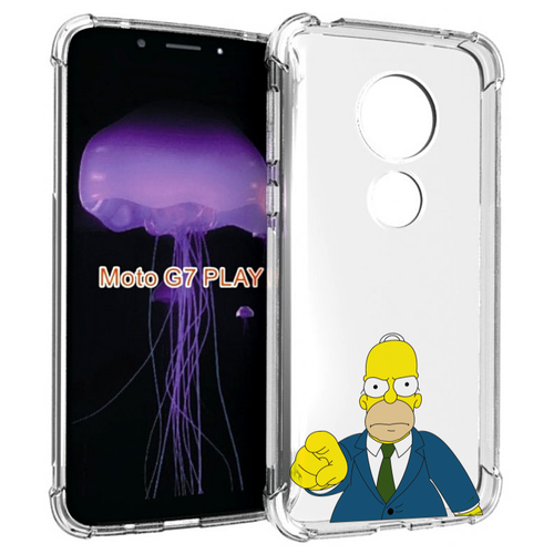 Чехол MyPads гомер-злой для Motorola Moto G7 Play задняя-панель-накладка-бампер