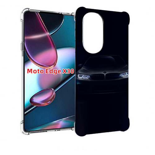 Чехол MyPads bmw бмв 1 мужской для Motorola Moto Edge X30 задняя-панель-накладка-бампер