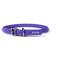 Ошейник "CoLLaR GLAMOUR" круглый, кожаный для собак (ширина 6мм, длина 25-33см) фиолетовый