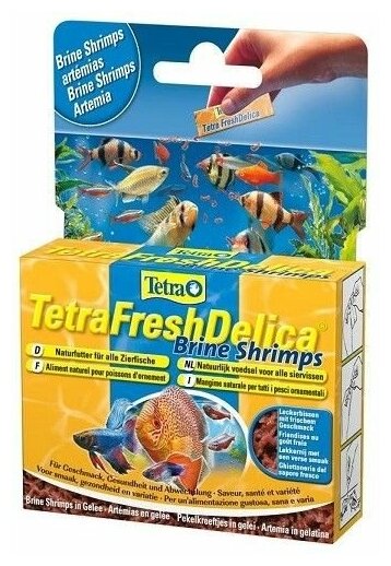 Tetra Fresh Delica корм креветка в желе Brine Shrimps, 80 г - фотография № 6