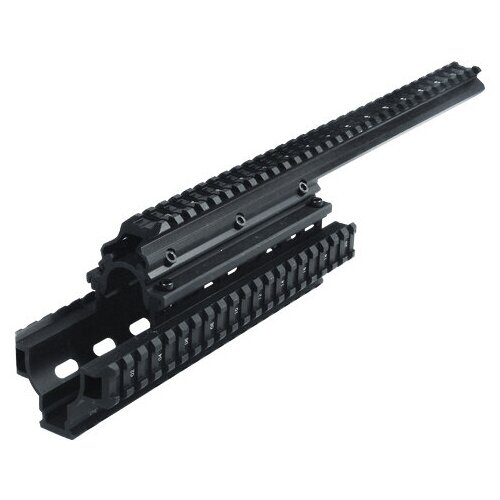 Кронштейн LEAPERS Saiga-12 Tactical Quad Rail System MNT-HGSG12 крышка ствольной коробки скс utg с кольцами 25 4мм mnt t640 leapers mnt t640