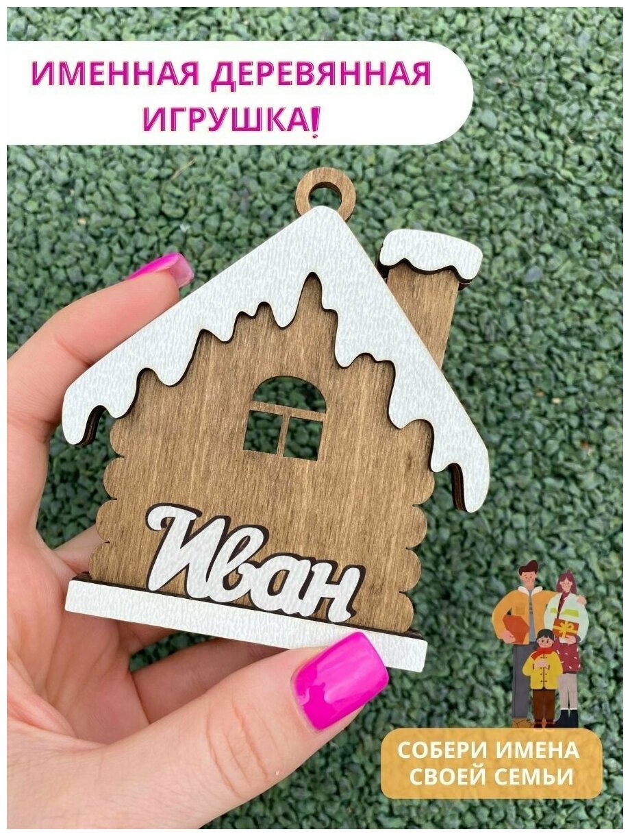 Елочная игрушка новогодняя с именем 