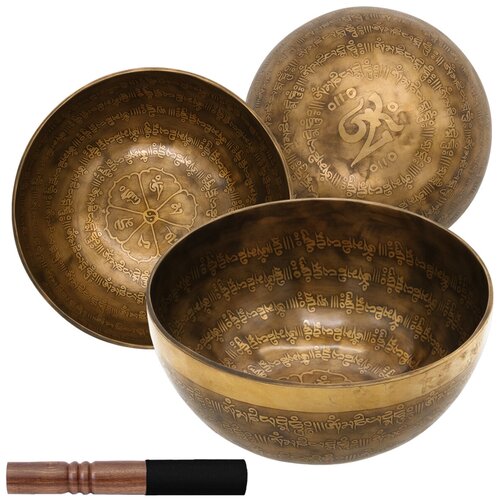 Healingbowl / Поющая чаша с чеканкой кованая, 20,3 см, Ре Диез, 158Гц, 5-7 металлов