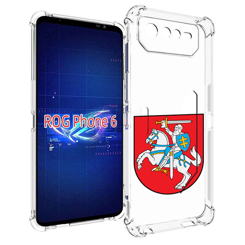 Чехол MyPads герб-литва для Asus ROG Phone 6 задняя-панель-накладка-бампер