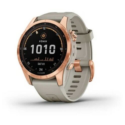Garmin Смарт-часы Garmin Fenix 7S Solar розовое золотопесочный 010-02539-11 6998900₽
