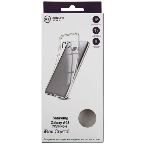 Чехол iBox для Samsung Galaxy A03 Crystal Silicone Transparent УТ000029855 комплект 4 штук чехол накладка силикон ibox crystal для samsung galaxy a03 ут000029855