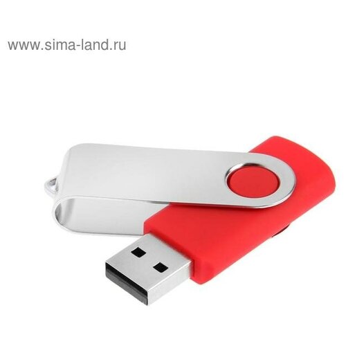 Флешка L 104 R, 8 ГБ, USB2.0, чт до 25 Мб/с, зап до 15 Мб/с, красная